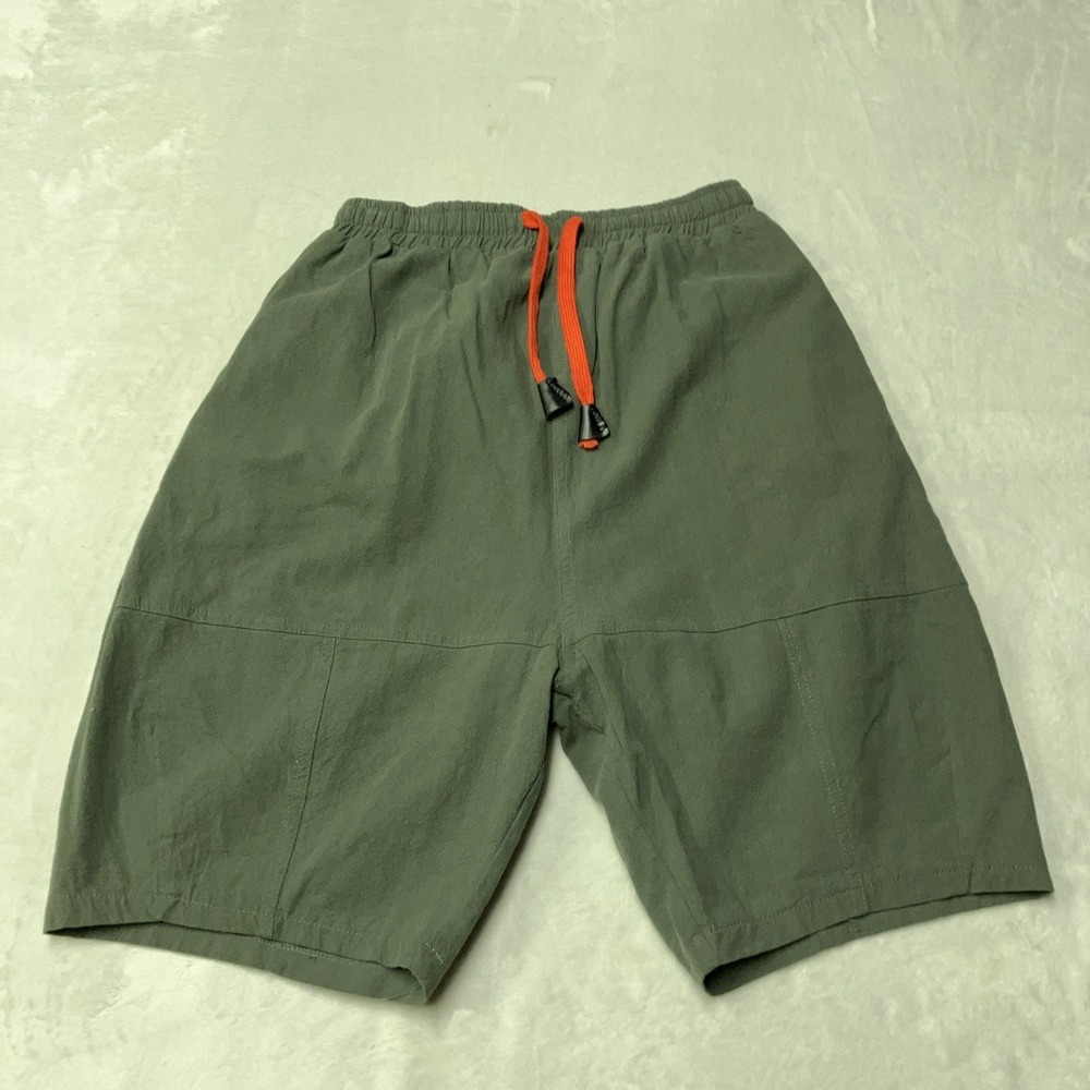Kidoriman Shorts Mens XXL Green Japanese Streetwear Pockets Baggy Drawstring